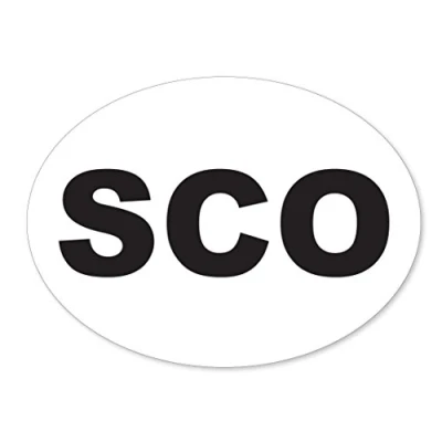 Image of SCO Car Sticker White Oval Scotland Self Adhesive Vinyl New GB Stickers for Cars, Vans
