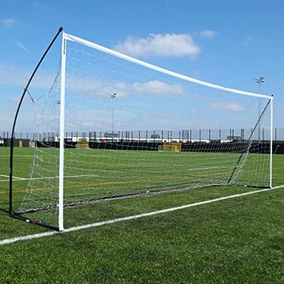 Image of QUICKPLAY Kickster Elite Football Goal 18.5x6.5&#039; Ultra Portable Indoor &amp; Outdoor Goals with Weighted Base [Single Goal]