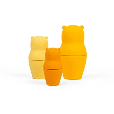 Image of Bigjigs Toys Nesting Bears 3 Piece Cute Bear Dolls, Toddler Toys, Russian Dolls For Kids, Montessori Baby 12 Months, Sustainably Made