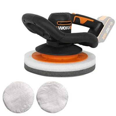 Image of Battery Polisher 250mm 20V Max Worx PowerShare WX856.9 No or Charger Included Front Grip, Large Random Orbital Action Surface
