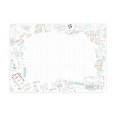 Image of Friendly Fox Back to School Desk Pad Paper, XXL Notepad DIN A2 for Tear Off, Painting and Mat, Children