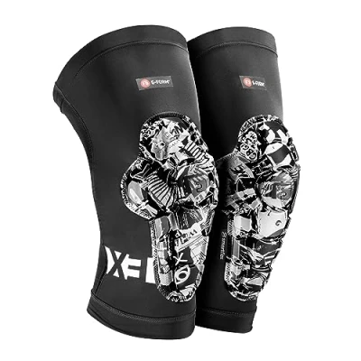 Image of G Form Pro X3 Mountain Bike Knee Guards Pads for Men &amp; Women Street Art, Adult XX Large