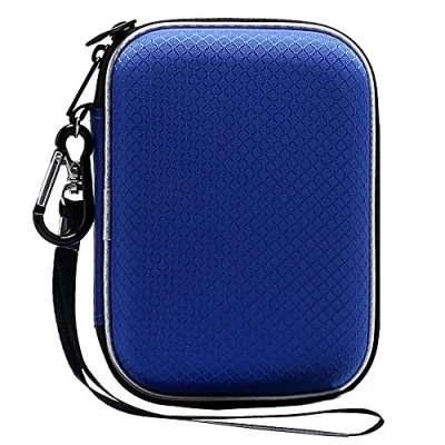 Image of Lacdo External Hard Drive Carrying Case for Western Digital WD My Passport Mac Ultra/WD Black P10/WD Elements 2.5 inch EVA Portable Storage Cable HDD 1TB 2TB 3TB 4TB 5TB Travel Cover, Blue