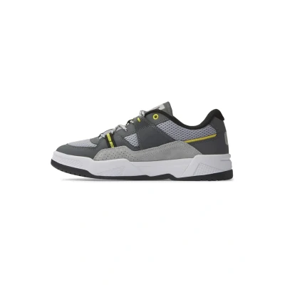Image of DC Shoes Construct Mens Skate Trainers in Grey Yellow 9 UK