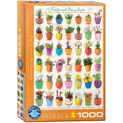 Image of Eurographics 6000 0654 Cacti &amp; Succulents Puzzle, Various, 48 x 68 cm