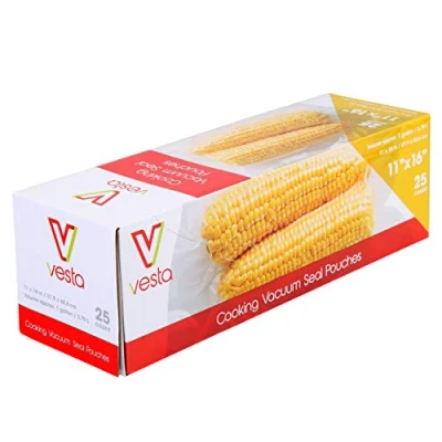 Image of Vacuum Seal Bags by Vesta Precision Clear and Embossed Cooking Grade 25 per Box (28x40 cm)