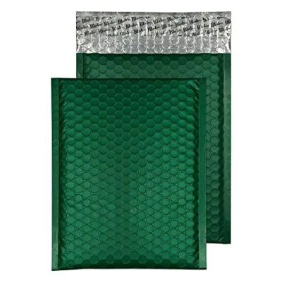 Image of Blake Purely Packaging C5+ 250 x 180 mm Matt Metallic Padded Bubble Envelopes Peel and Seal (MTBRG250) British Racing Green Pack of 100