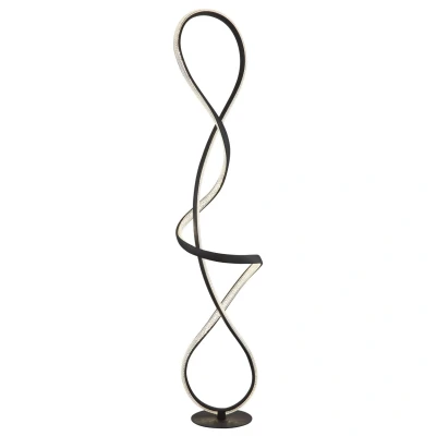 Image of Swirl LED Integrated Floor Lamp Matt Black 4000K