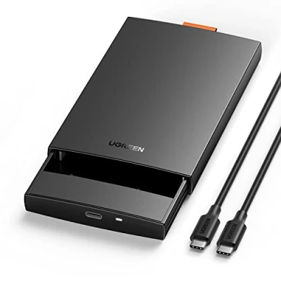 Image of UGREEN 2.5 Inch Hard Drive Enclosure, USB C 3.1 6Gbps External HDD Case, UASP Supported, Compatible with SATA SSD up to 10TB Crucial MX500 EVO 870, Driver free on PC Laptop MacBook PS4