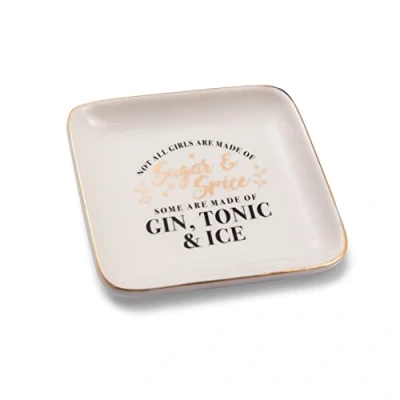 Image of Girls are Made of Sugar &amp; Spice Ceramic Trinket Tray Sentimental Gift Idea 280000016