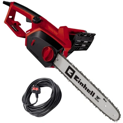 Image of Einhell 2000W Electric Chainsaw 16 Inch (40cm) Bar and Chain, Metal Gearing, Saw Kickback Protection, Tool Free Tensioning GH EC 2040 Power for Effortless Cutting of Wood, Trees Branches