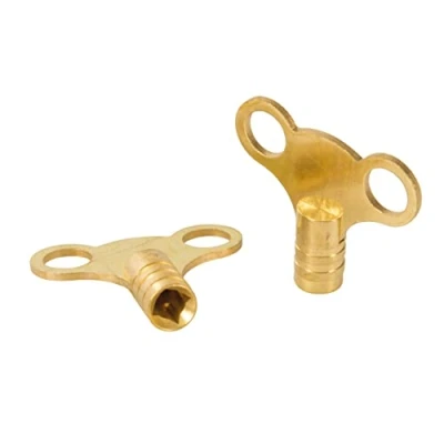 Image of Dickie Dyer Brass Clock Type Radiator Bleed Keys 2pk