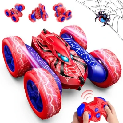 Image of Dreamlandia 360 Flips Remote Control Cars, 4WD RC Stunt Car Toys for 3 10 Year Old Boy Gifts, Kids Boys Age 9 Birthday Presents Gifts Outdoor Garden Toy