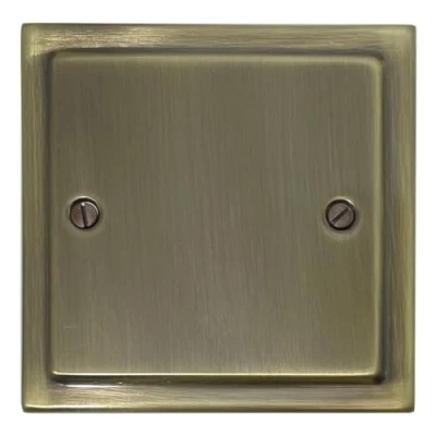 Image of Victorian Light Antique Brass Single Blank Plate TLAB31