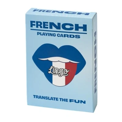 Image of Lingo Playing Cards Language Learning Game Set Fun Visual Flashcard Deck to Increase Vocabulary and Pronunciation Skills (French)