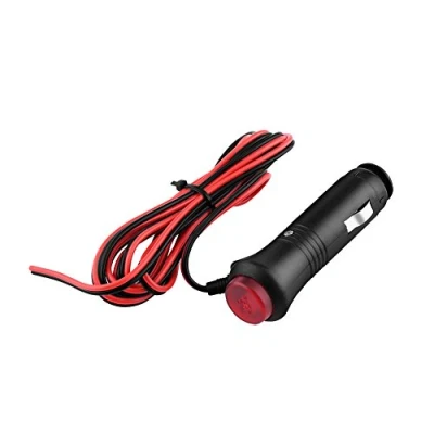 Image of car Male cigarette lighter Plug Adapter Outlet Extender, extension cable with On Off Switch button decorations