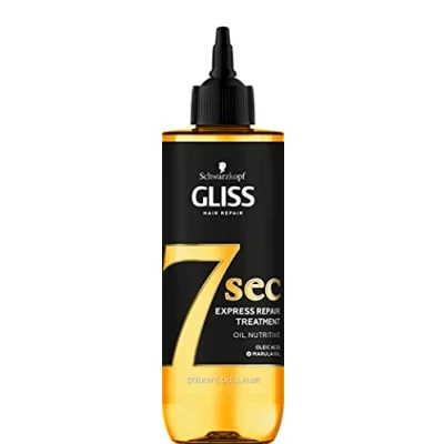 Image of Schwarzkopf Gliss 7 Seconds Express Hair Repair Treatment, Oil Nutritive, Instant Mask for Dull and Dry Hair, 200 ml, (Pack of 1)