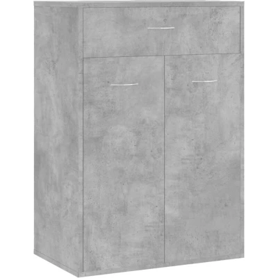 Image of vidaXL Shoe Cabinet Concrete Grey 60x35x84 cm Engineered Wood
