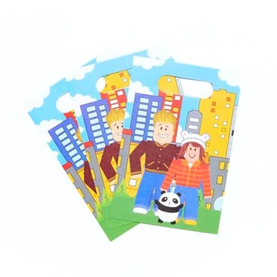 Image of Amscan 9913856 Party Town Kids Birthday Paper Loot Bags 8 Pack