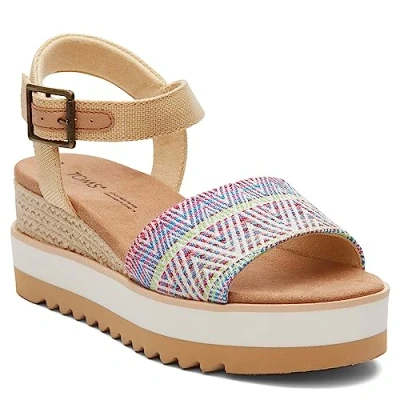 Image of TOMS Women&#039;s, Diana Sandal, Natural Diamond Global Woven, 8 UK