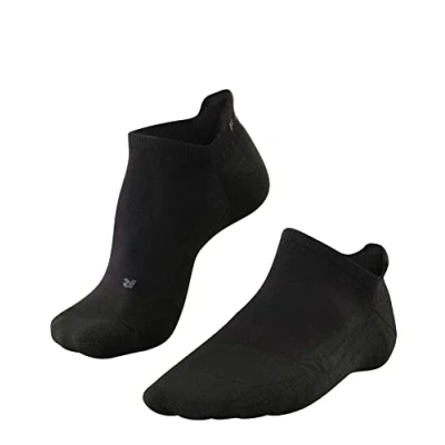 Image of FALKE Men&#039;s GO2 Invisible M IN Cotton Anti Blister 1 Pair Golf Socks, Black (Black 3000), 5.5 7.5