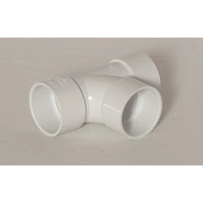 Image of Solvent Weld White 40mm (43mm) Waste Pipe 90 Degree Tee Pack of 5