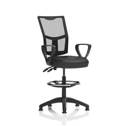 Image of Eclipse Plus II Operator Chair Mesh Back Black Seat Draughtsman Kit