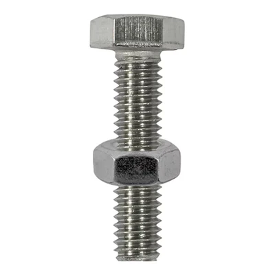 Image of 8x TIMCO Set Screws &amp; Hex Nuts Stainless Steel S620SSP