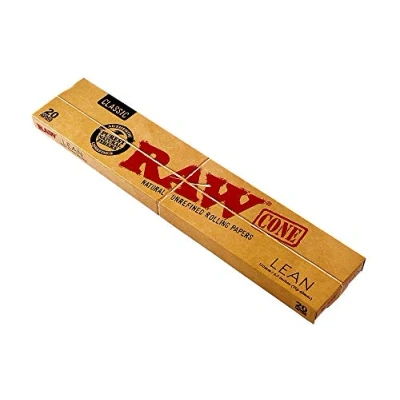 Image of RAW Classic Cone Lean 20 Slim Pre Rolled Cones Per Pack 3 Packs (60 Cones)