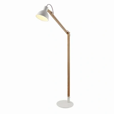 Image of Lindby Shivanja Floor lamp made of wood and metal