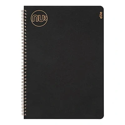 Image of Nu Notebooks Kraft Range Black Wire Bound A4 Notebook Stationery Professional Notepad 160 Pages