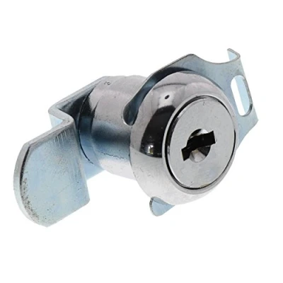 Image of BURG WÄCHTER 22681 ZBK 74 SB Replacement Cylinder for Letterboxes, Lever Lock, Material Thickness from 1 to 2 mm, Chrome Plated, Silver