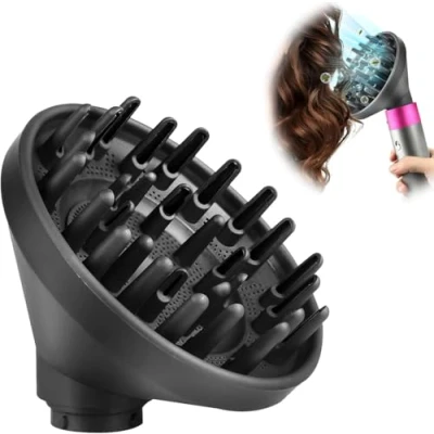 Image of Upgraded Diffuser Attachment for Dyson Curling Iron HS05 HS03 HS01, Portable Hair Dryer Nozzle Converting Airwrap Styler To