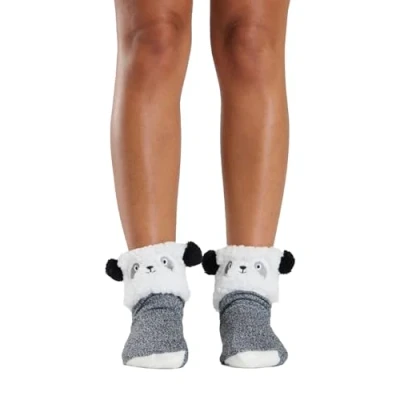 Image of Undercover Loungeable Sherpa Lined Cosy Socks 633029 Black Panda