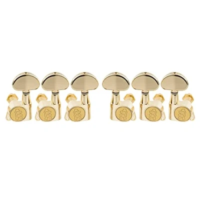 Image of Wilkinson WJN03 3L3R EZ Lok Guitar Tuners Machine Heads 1:19 Ratio Tuning Pegs Keys for Epiphone Les Paul SG Electric or Acoustic Guitar, Gold