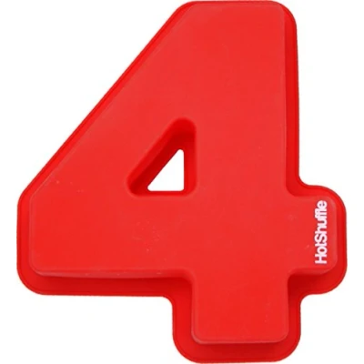 Image of HotShuffle 13 Inch (33cm) XL Silicone Number Cake Tin Mould Baking Birthday Anniversary (Number 4)