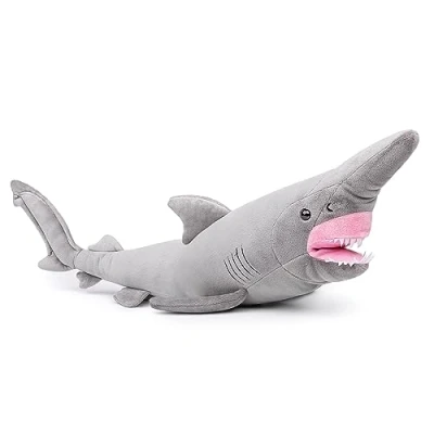 Image of lilizzhoumax Simulation Shark Plush Toy 59cm/23, Realistic Stuffed Animal Shark, Cute Sea Creatures Sharks Model Soft Home Decoration Toys, Gift for Friends and Kids
