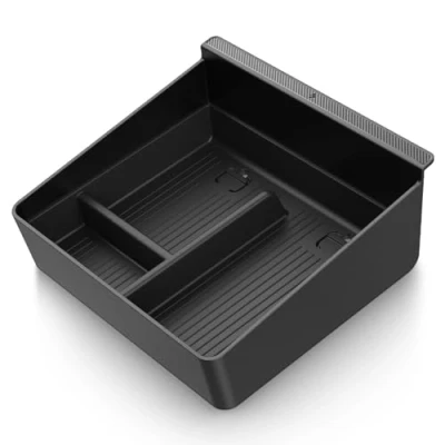 Image of Spigen Tesla Model 3 2024 Current Highland Centre Console Organiser Tray with Intelligrip Technology, Designed for Accessories Carbon