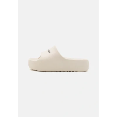 Image of Tommy Jeans Flatform POOL Slide Mules, Women&#039;s, Size: 7 8, Newsprint Synthetics