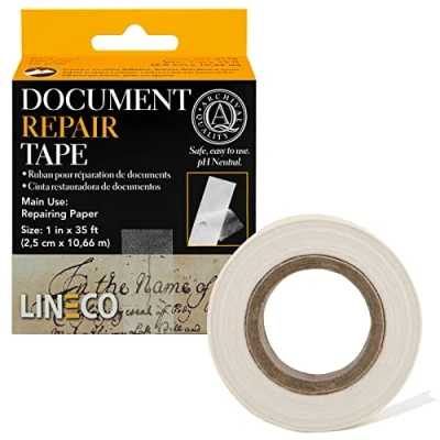 Image of Lineco 3M 9010198 Archival Document Repair Tape, 1&quot; by 35&#039;