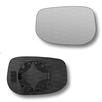 Image of Less4spares Replacement Wing Mirror Glass Left Compatible with Honda Jazz 2008 2015 CLIP ON Passnager Near Side N/S Convex