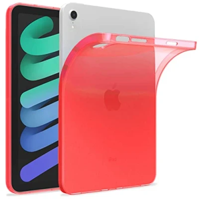 Image of Okuli Transparent Protective Slim Silicone Cover Case For Apple iPad Air 4 (10.9) in Red