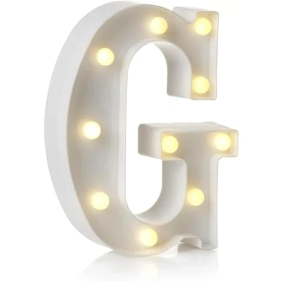 Image of anso LED Alphabet Letter &amp; Number Light Sign Decorations Lamp for Home Birthday Party Event Night Lights 22cm (G)
