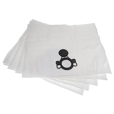 Image of vhbw 5 x Vacuum Cleaner Bags Compatible with Stihl SE 122 E, Cleaner, Microfleece, 27 cm 21.5 cm, White