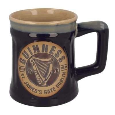 Image of Shamrock Gift Company Guinness Label Pottery Mug
