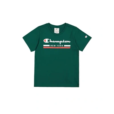 Image of Champion Boy&#039;s Legacy Graphic Shop B (306842) Crewneck Short Sleeve T Shirt, Green (GS502), 3 4 Years