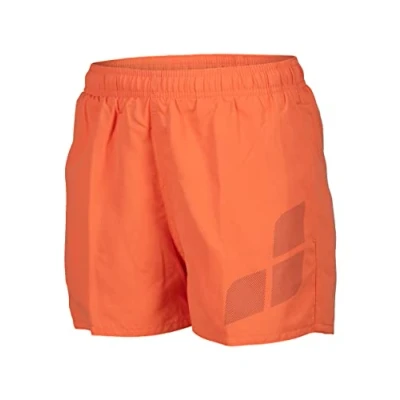Image of Arena Boys&#039; Logo Beach Shorts Black White