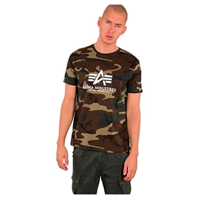 Image of Alpha Industries Basic Camo T Shirt for Men, Opaque, Wdl 65, XL