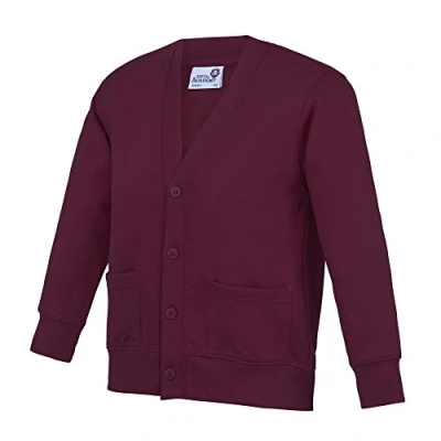 Image of AWDis Academy Childrens/Kids Button Up School Cardigan (11 12 Years) (Claret)