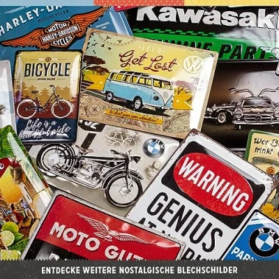 Image of Nostalgic Art Retro Metal Sign, 15 x 20 cm, Paramount Classic Logo Gift Idea for Movie Fans Vintage Design